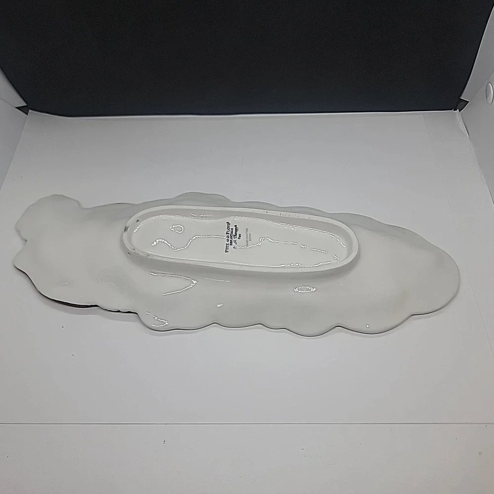 FITZ & FLOYD Santa Claus Snack Therapy 13" Christmas Cookie Serving Tray Decor - Picture 4 of 9
